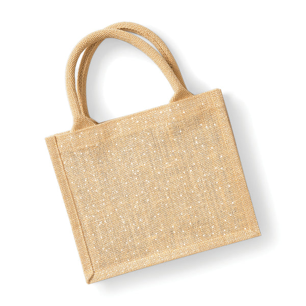 Kleine jute tas Gold
