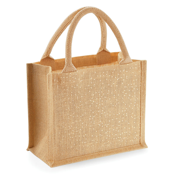 Kleine jute tas Gold